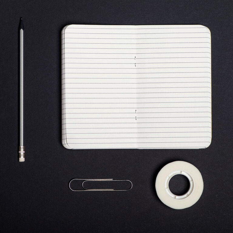 preparation items and notes sitting on a desk