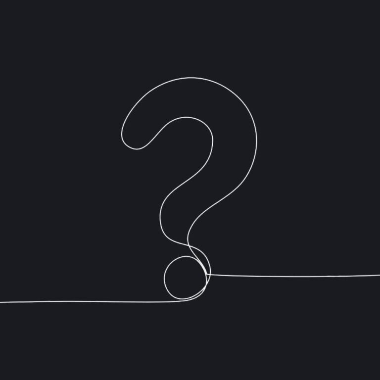 single line drawing of frequently ask question mark