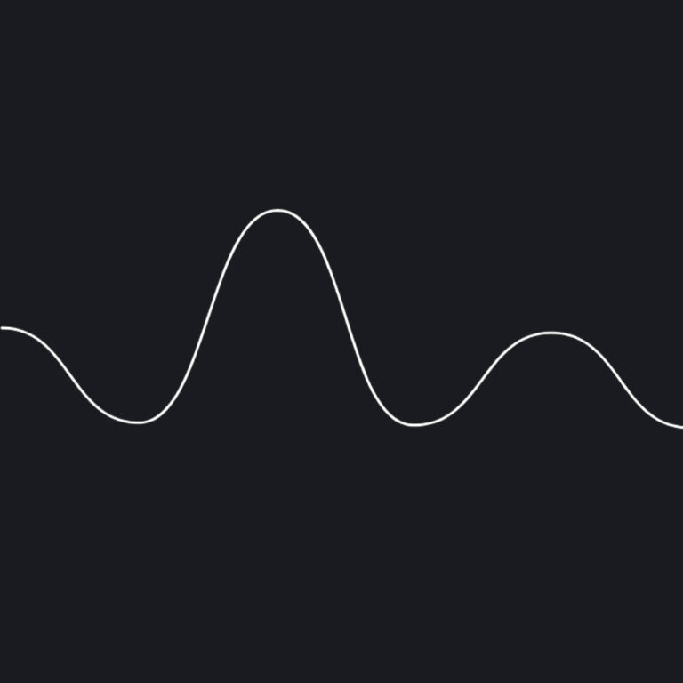 Abstract waveform form created from a continuous single-line drawing.